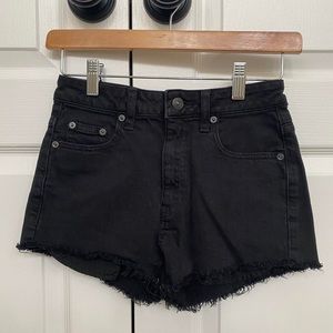 Aritzia Talula Black Denim Shorts